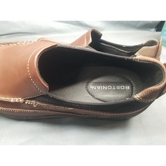 Bostonian Men's Kongo Excel Slip On Shoes Leather Brown Size 8 WIDE NEW IN BOX! - Picture 9 of 10